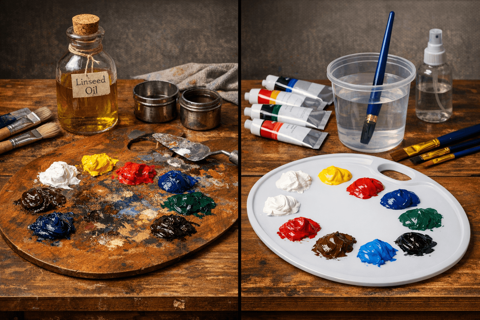 Oil Painting vs. Acrylic Painting